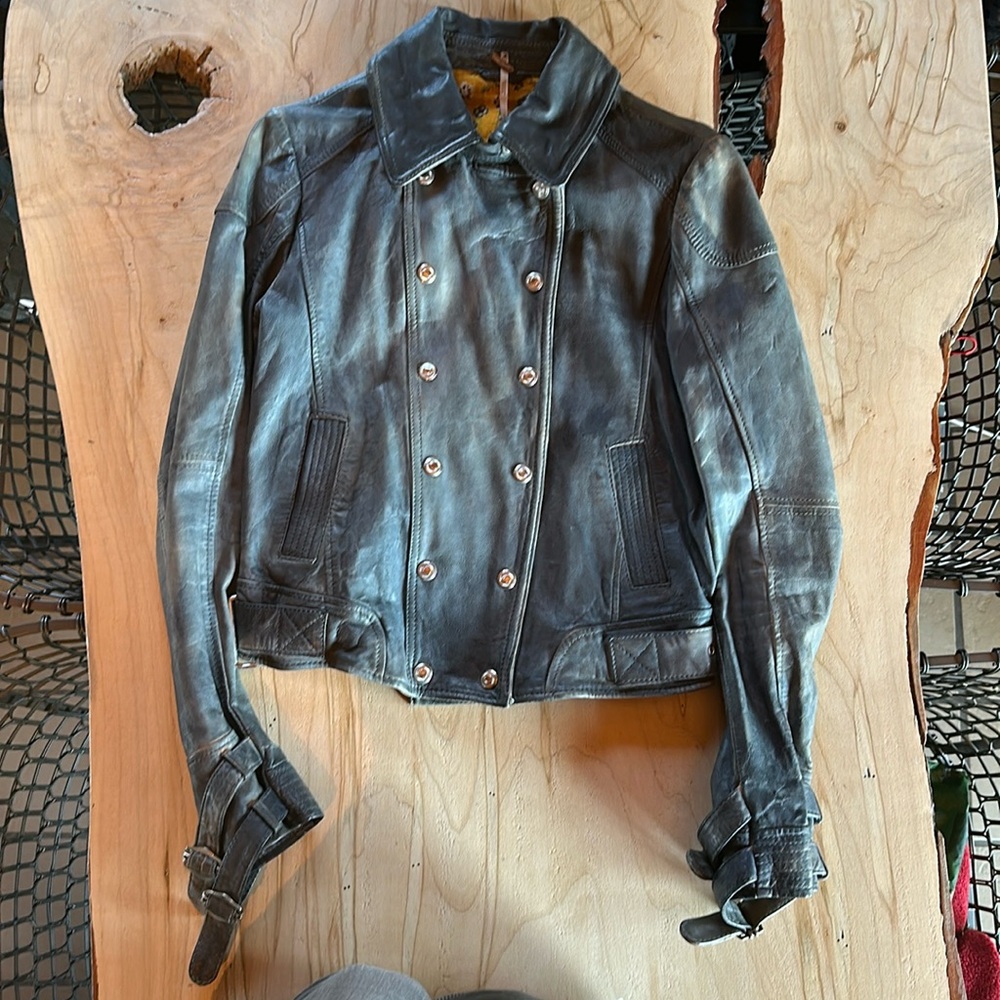 Free people leather jacket